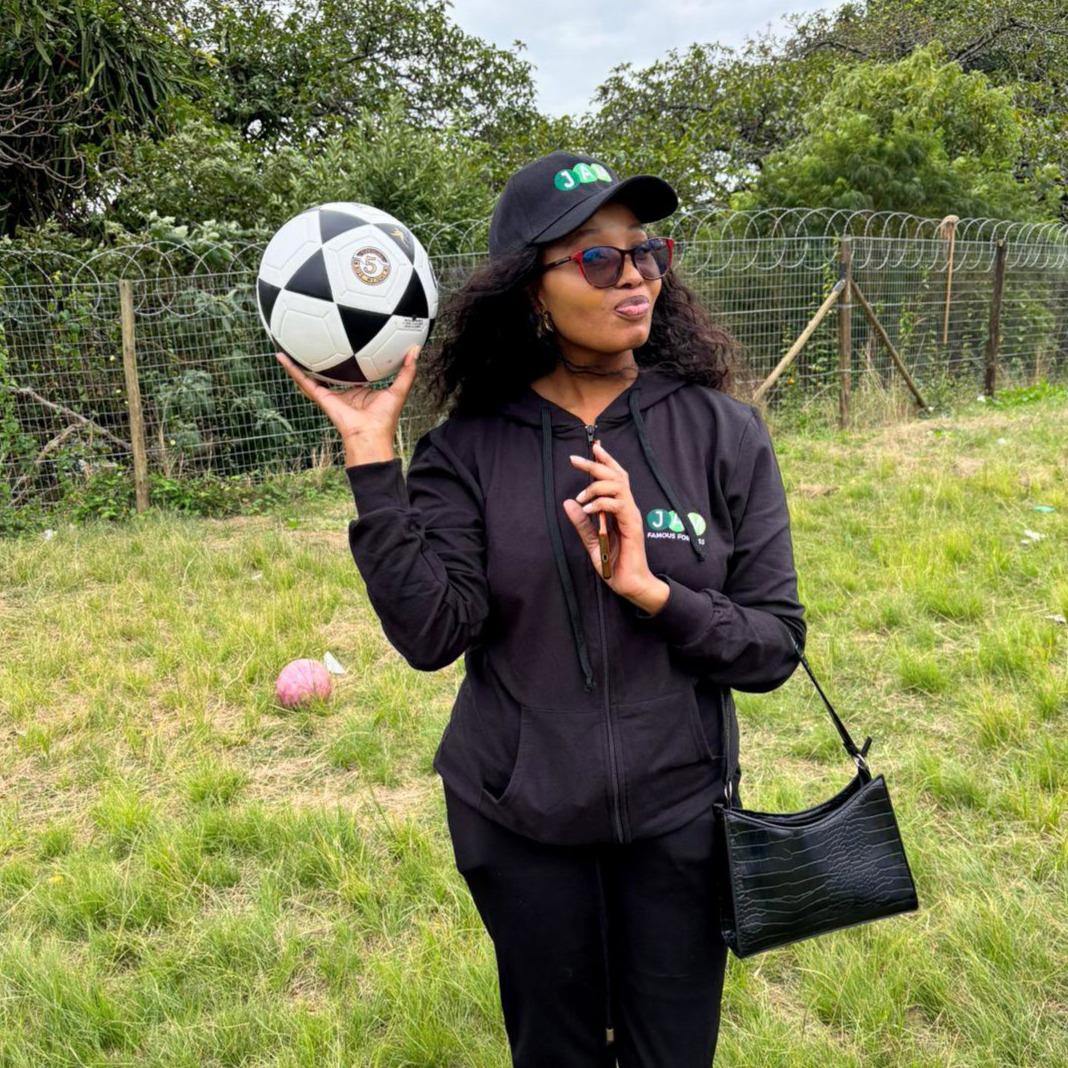 Volunteer with soccer ball